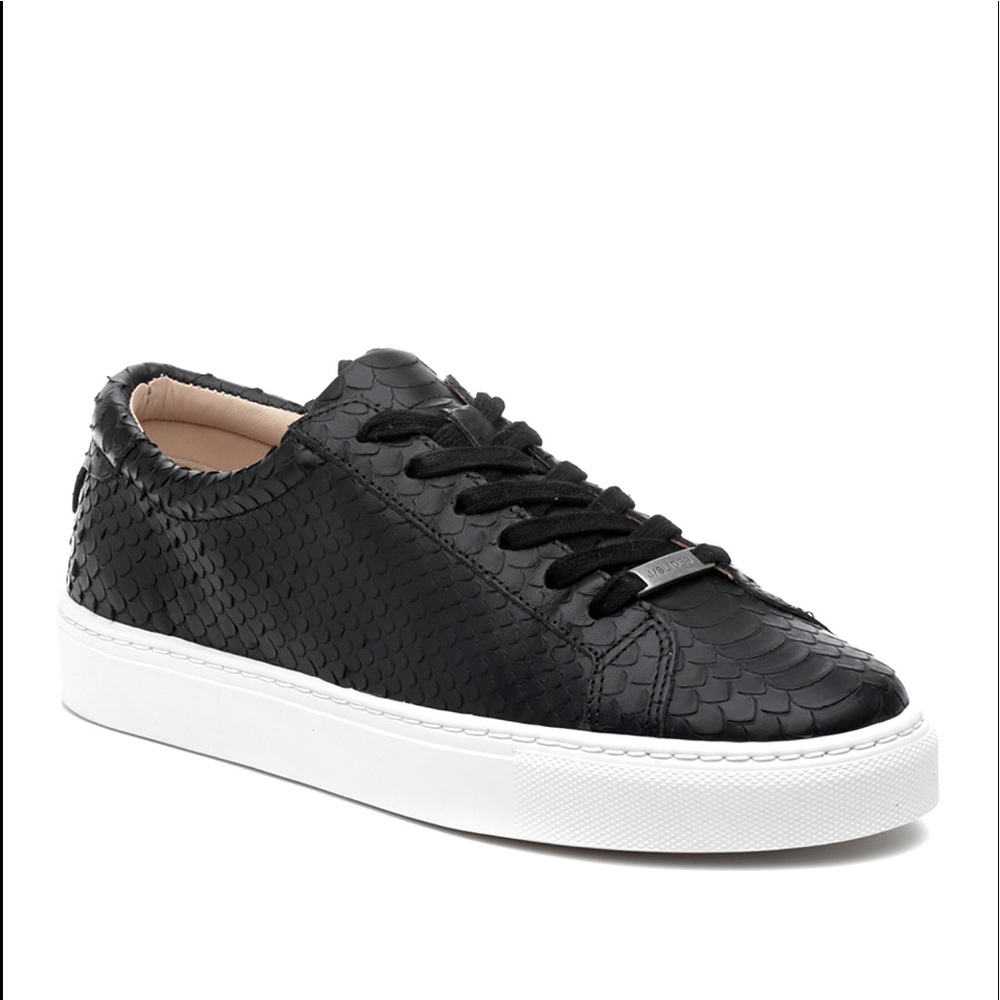 🛍️ New J/Slides Snake-Embossed Leather Platform Sneakers
